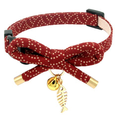 PetSoKoo collar de gato con lazo y campana rojo para mayor visibilidad.