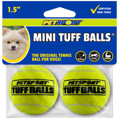 PetSport Mini Tuff Ball, bola de tenis para perros pequeños, ideal para ejercicio diario