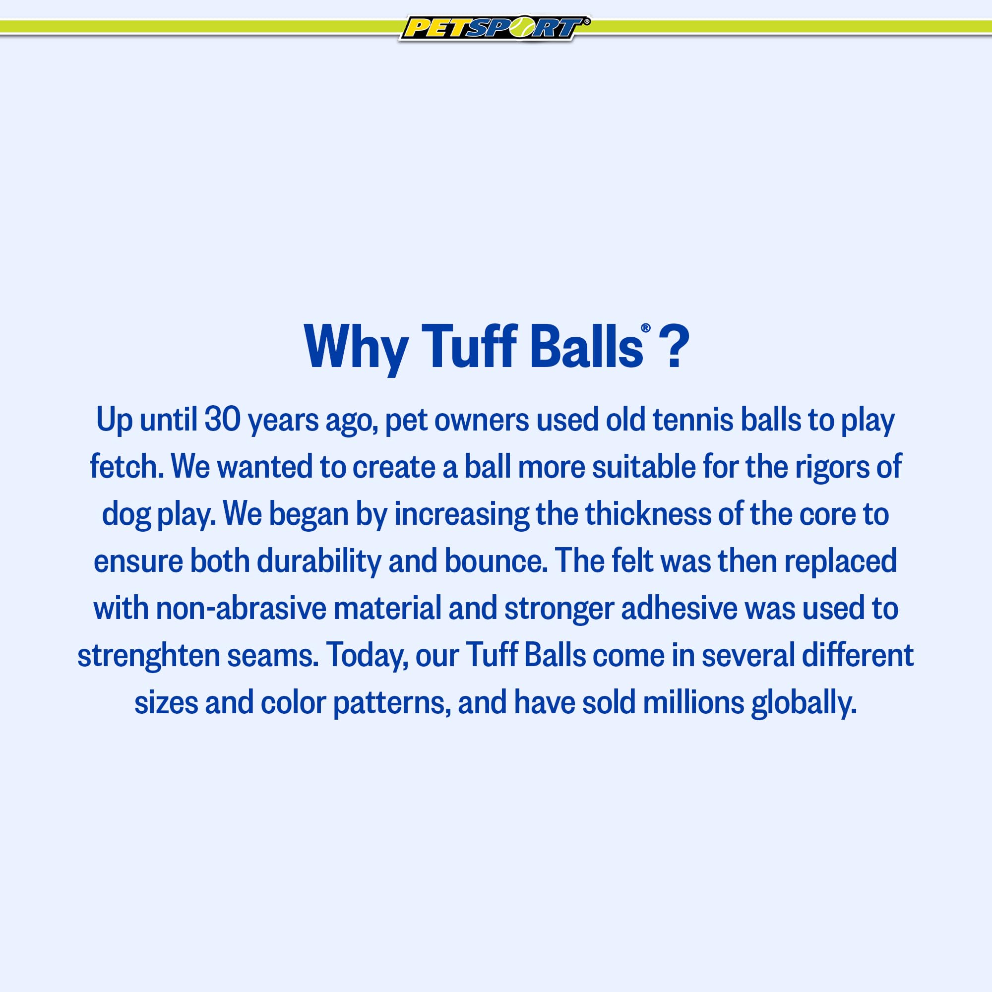 PetSport Mini Tuff Ball, pelota no tóxica y segura para perros
