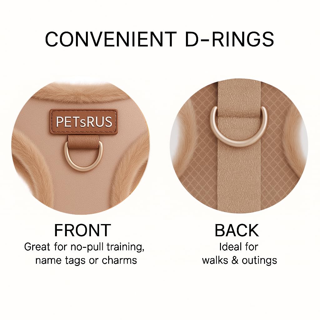 Arnés PETsRUS con malla transpirable para mejor ventilación.