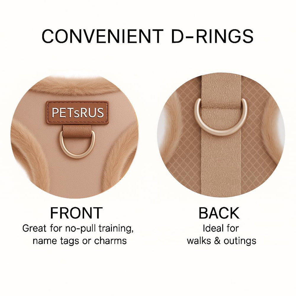 Arnés PETsRUS con malla transpirable para mejor ventilación.