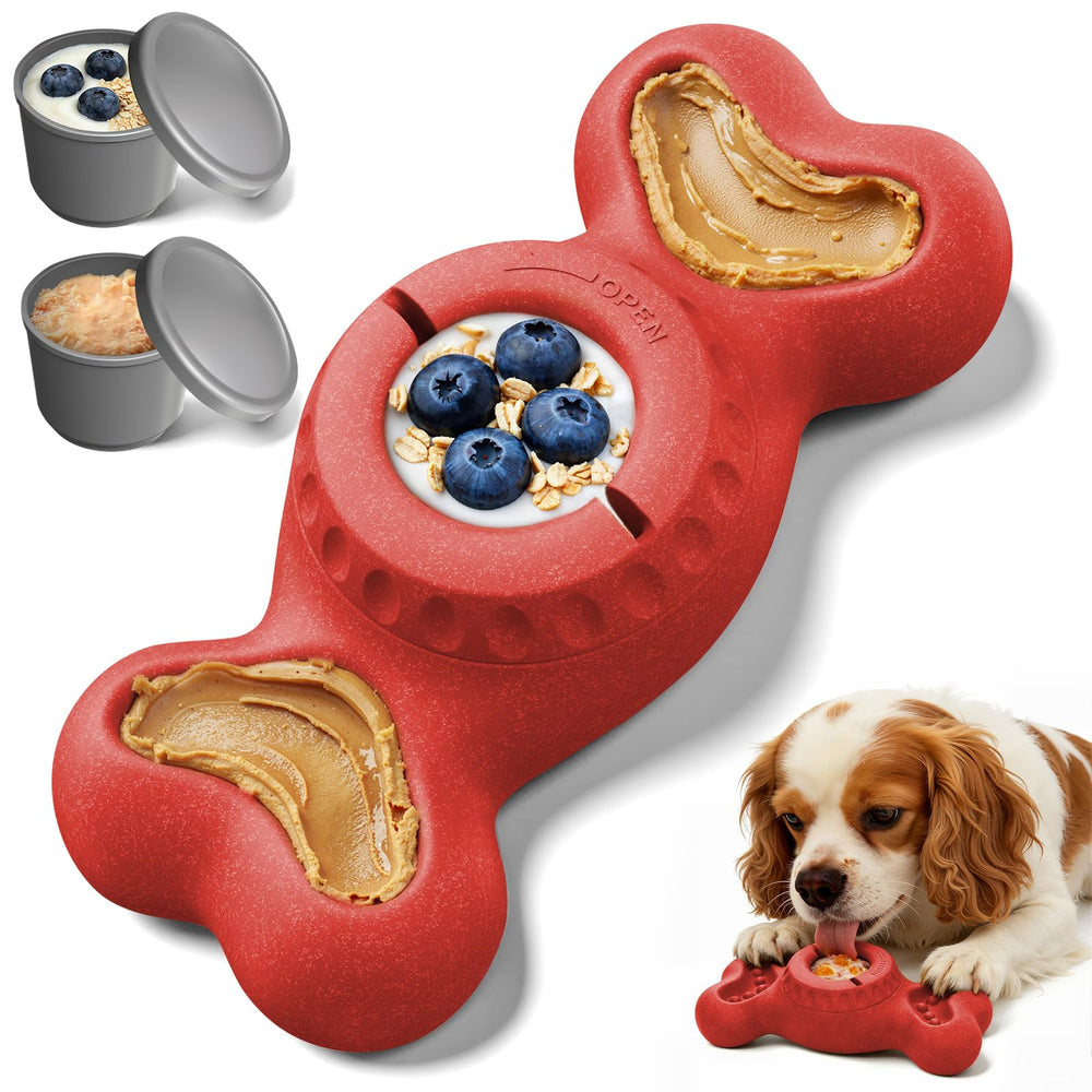 PETSWEET Juguete Enriquecimiento 3 en 1 para perros grandes, fomenta masticación y lamido.