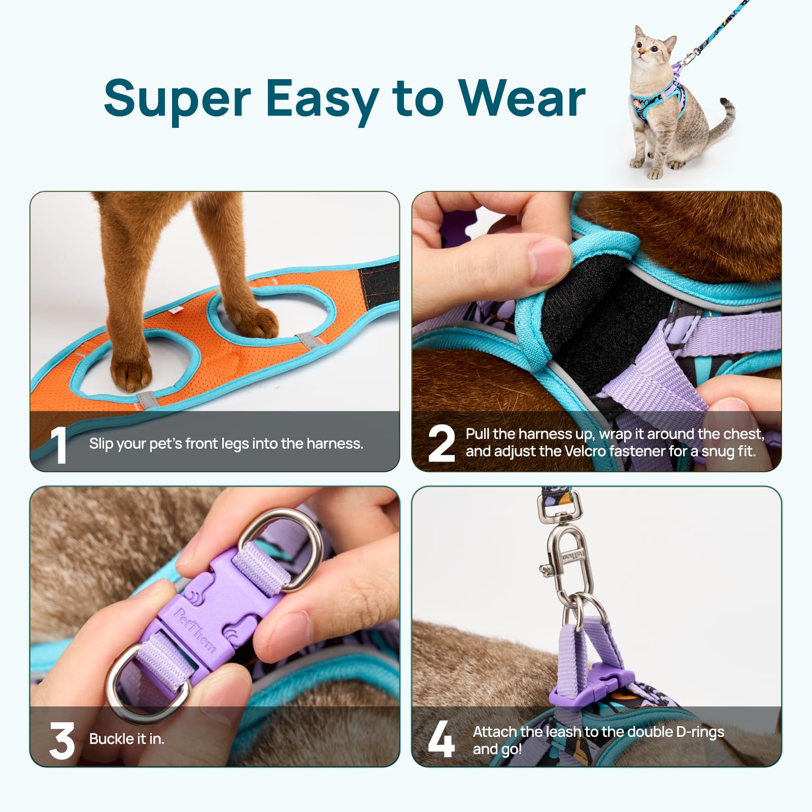 PetThem correa-gato-paseo: control y seguridad en salidas.