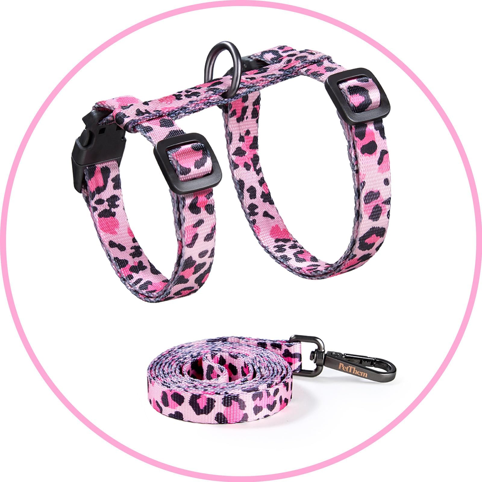 Design unique PetThem rose pour se démarquer lors des balades.