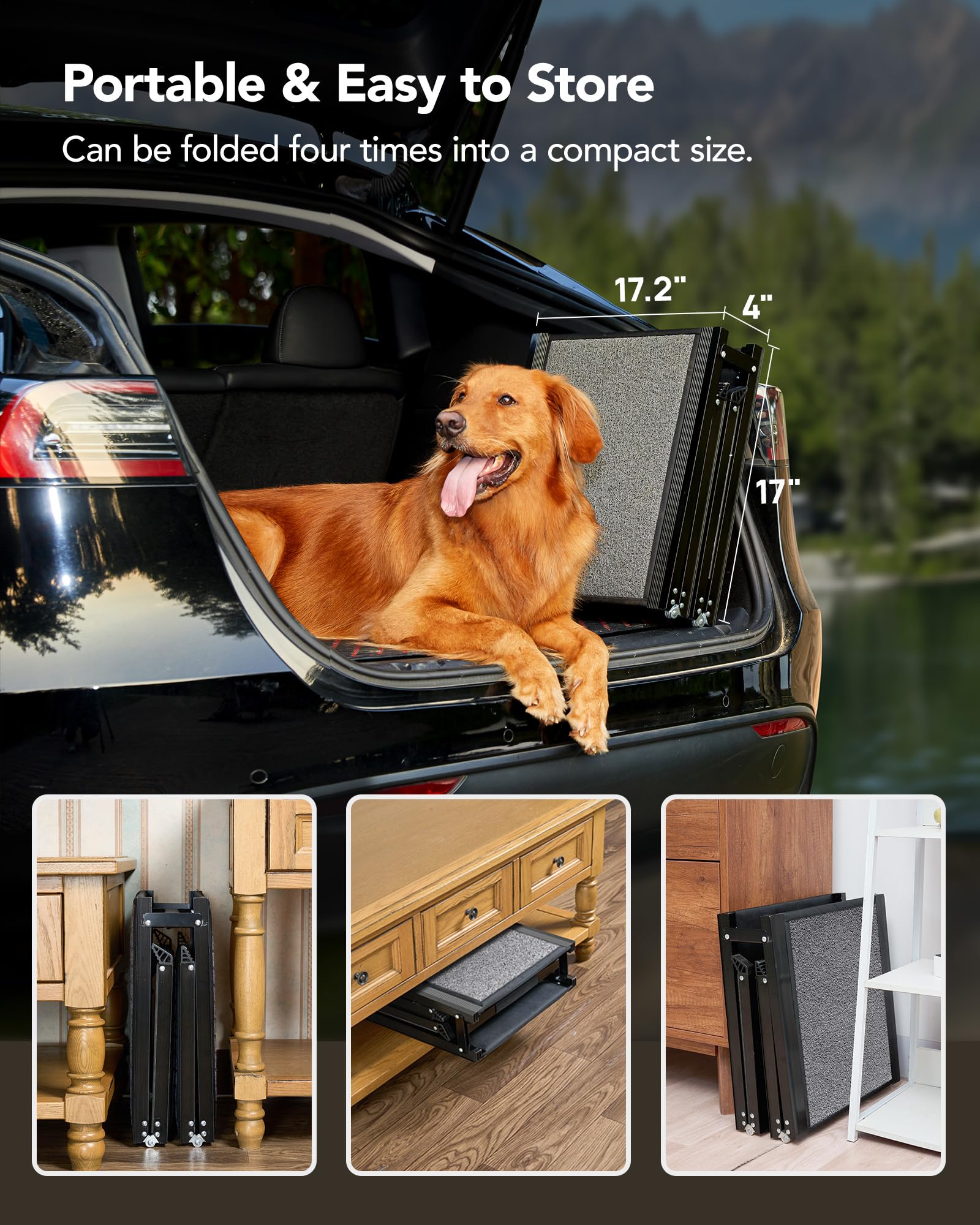 PetThem rampa plegable y portátil para viajar con tu mascota.