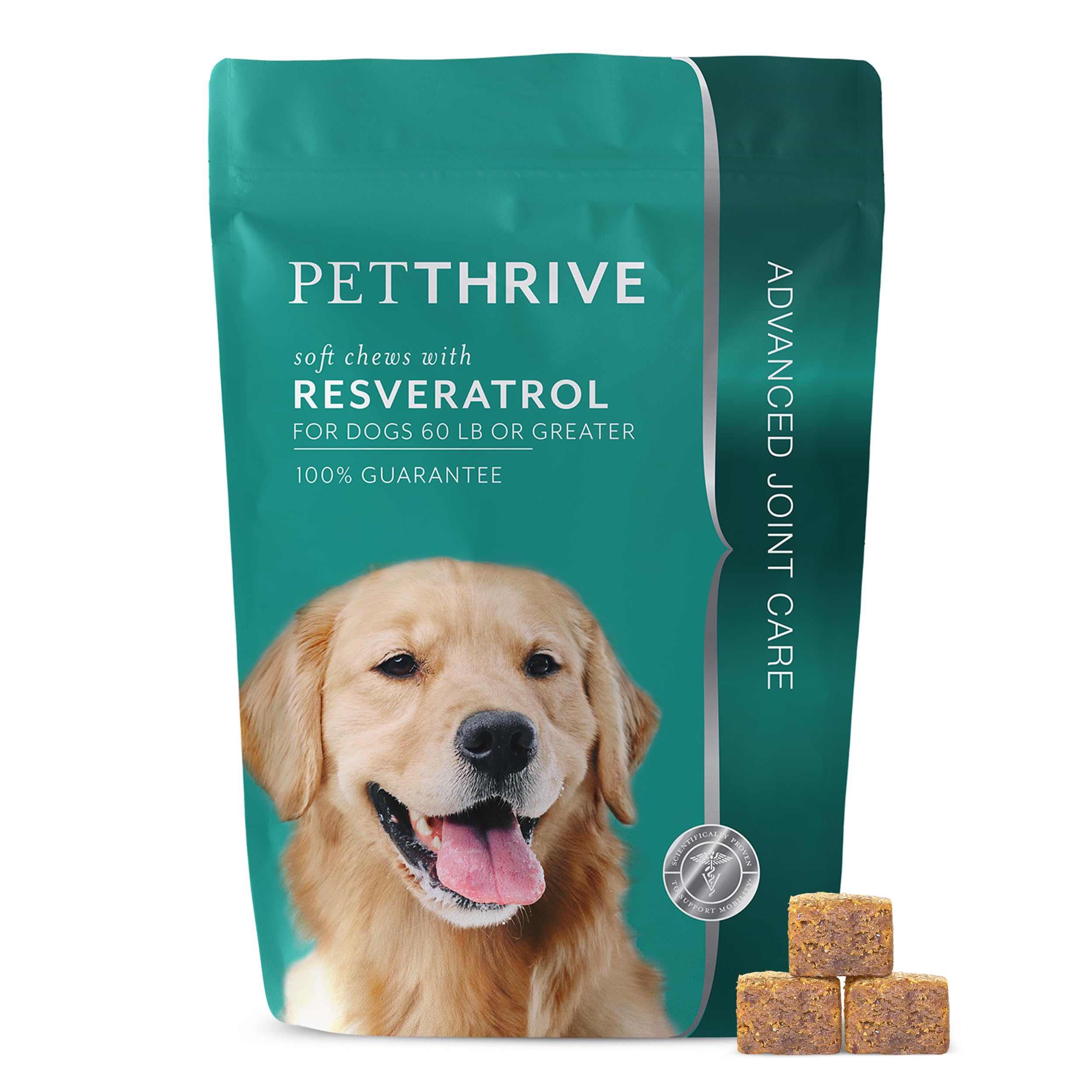 PetThrive masticables suaves para articulaciones, ideal para movilidad diaria.