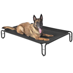 Cama elevada pettycare para perros grandes en exterior, comodidad al aire libre