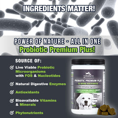 PetVitalityPRO probióticos para perros, etiqueta frontal, confianza y calidad.