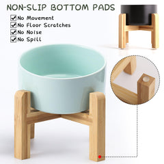 Petygooing base de madera antideslizante mantiene estable el tazón durante las comidas.
