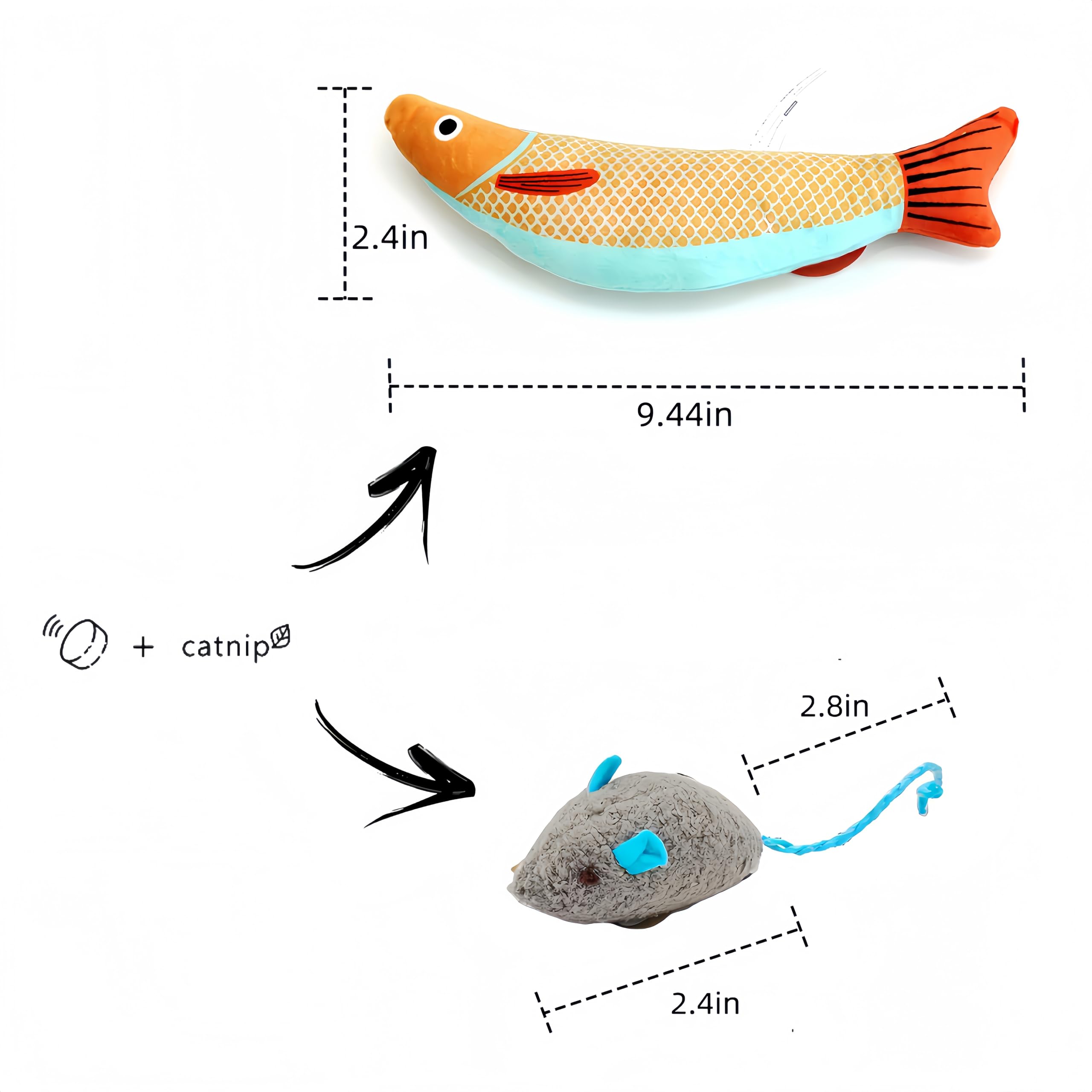 Pez de hierba gatera para varias mascotas, juego compartido.
