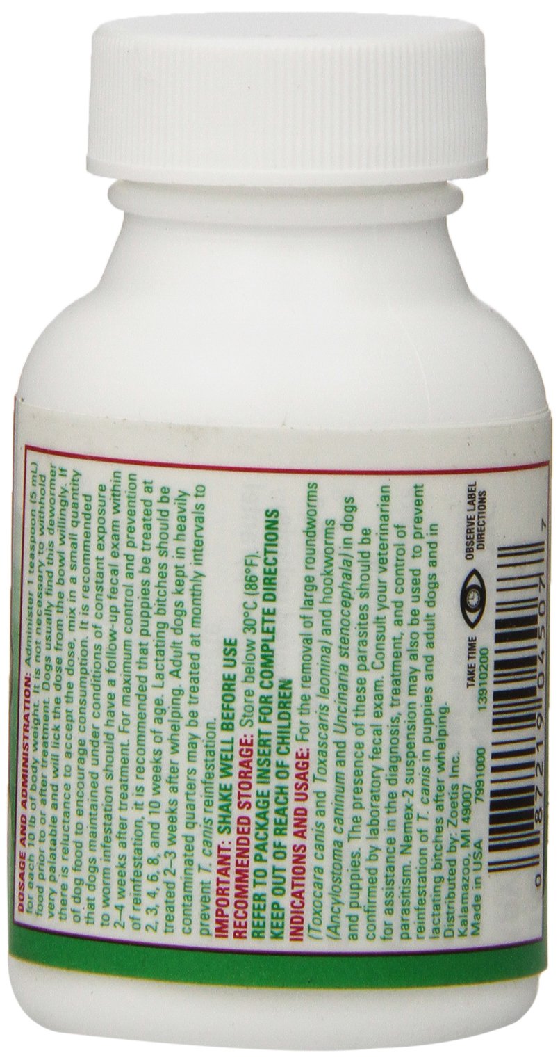 Pfizer Nemex-2 presentacion 16oz, opcion de mayor volumen para el control de lombrices en varias mascotas