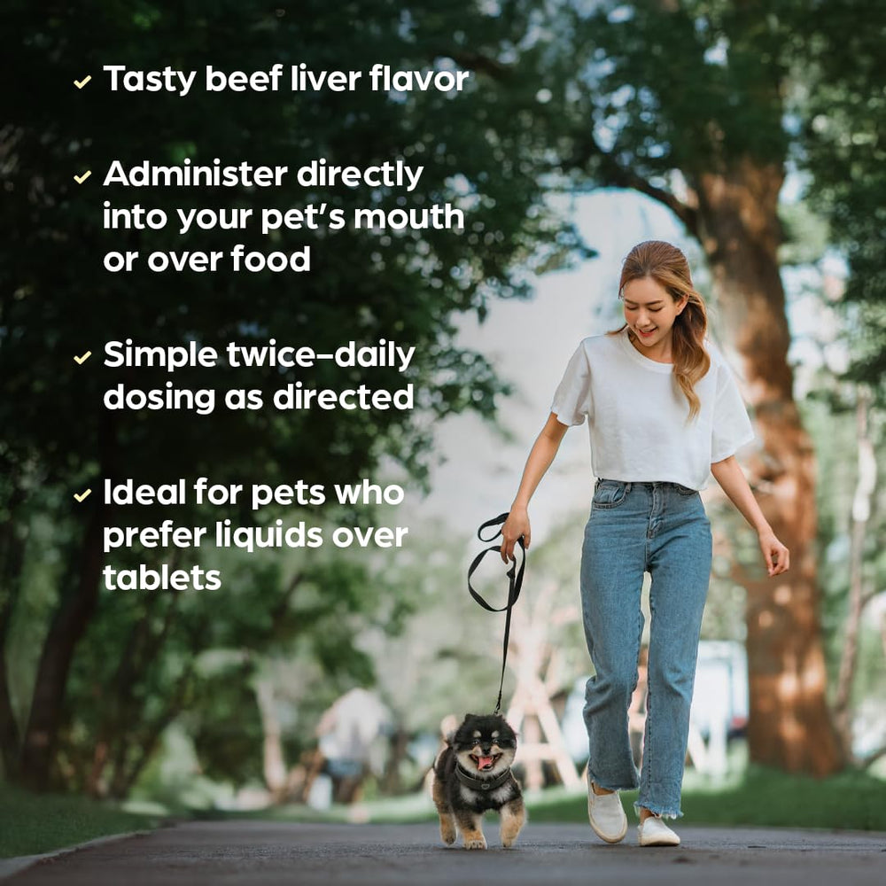 Pfizer Pet-Tinic servido sobre la comida, fácil de mezclar.