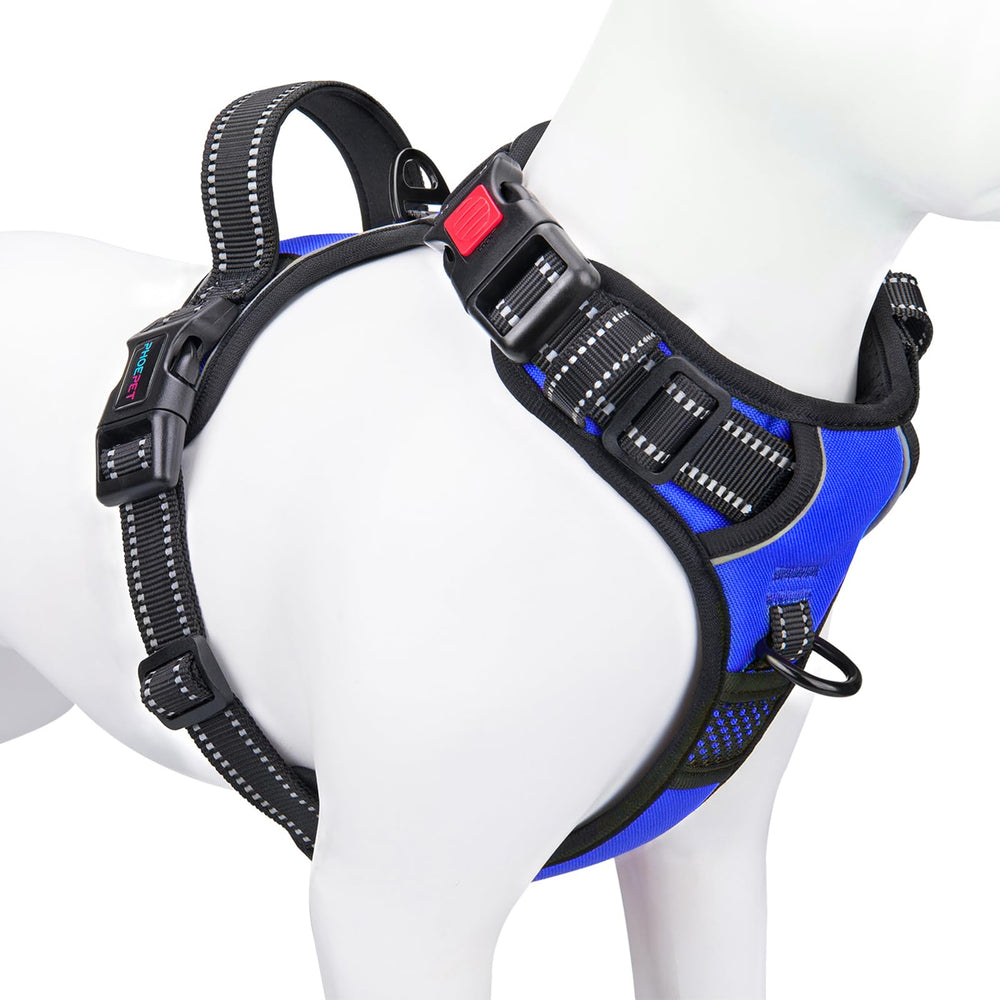 PHOEPET arnés mediano con gancho frontal reflectivo para paseos nocturnos