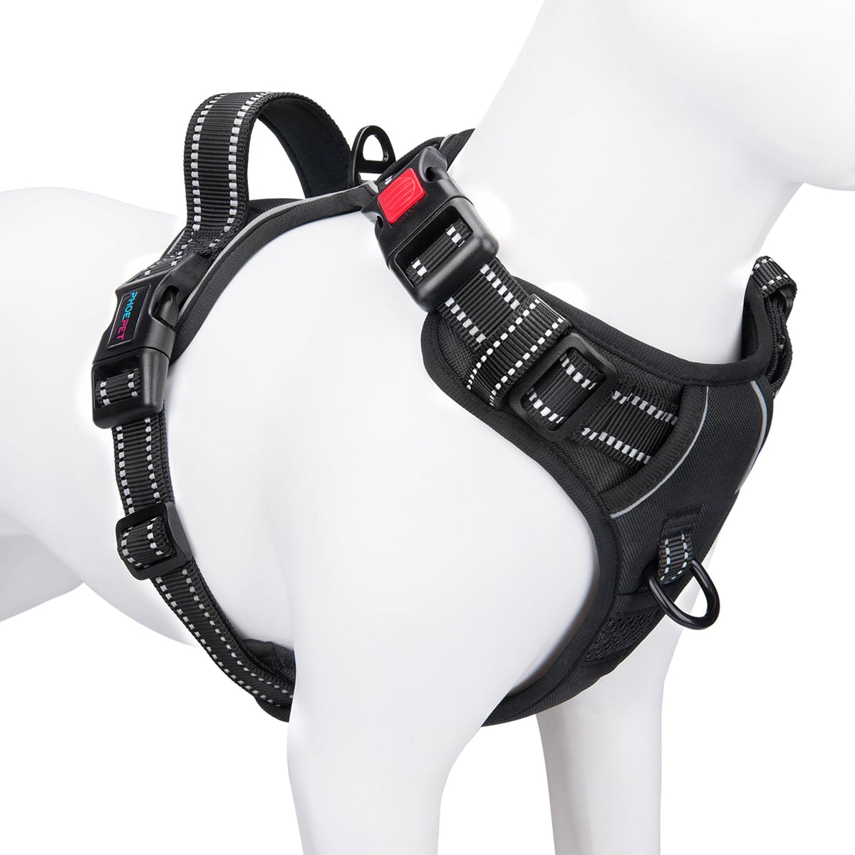 PHOEPET arnés sin tirones para perros pequeños con clip frontal, ideal para paseos controlados.