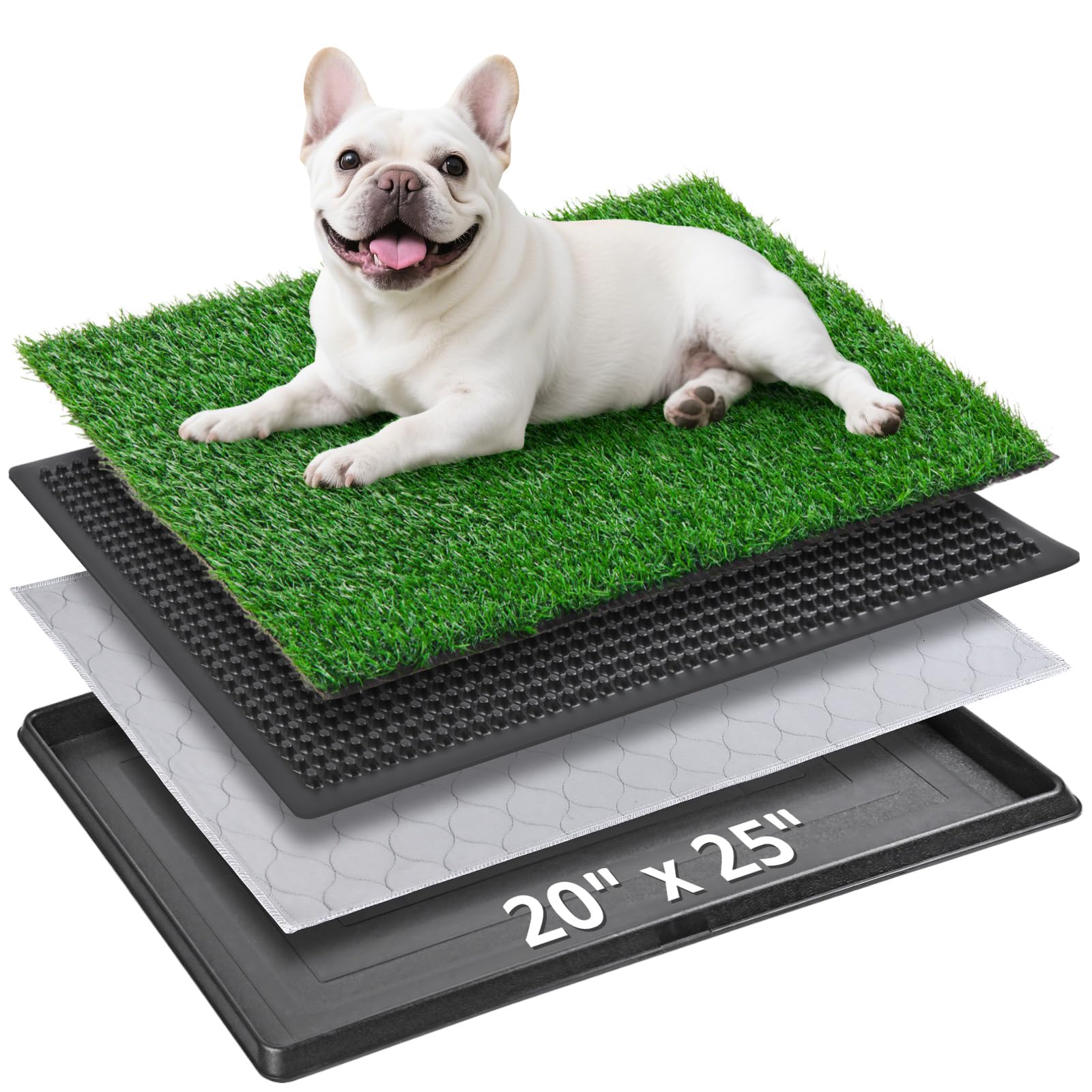 PICK FOR LIFE: bandeja inodoro para perros con césped artificial para entrenamiento dentro de casa.