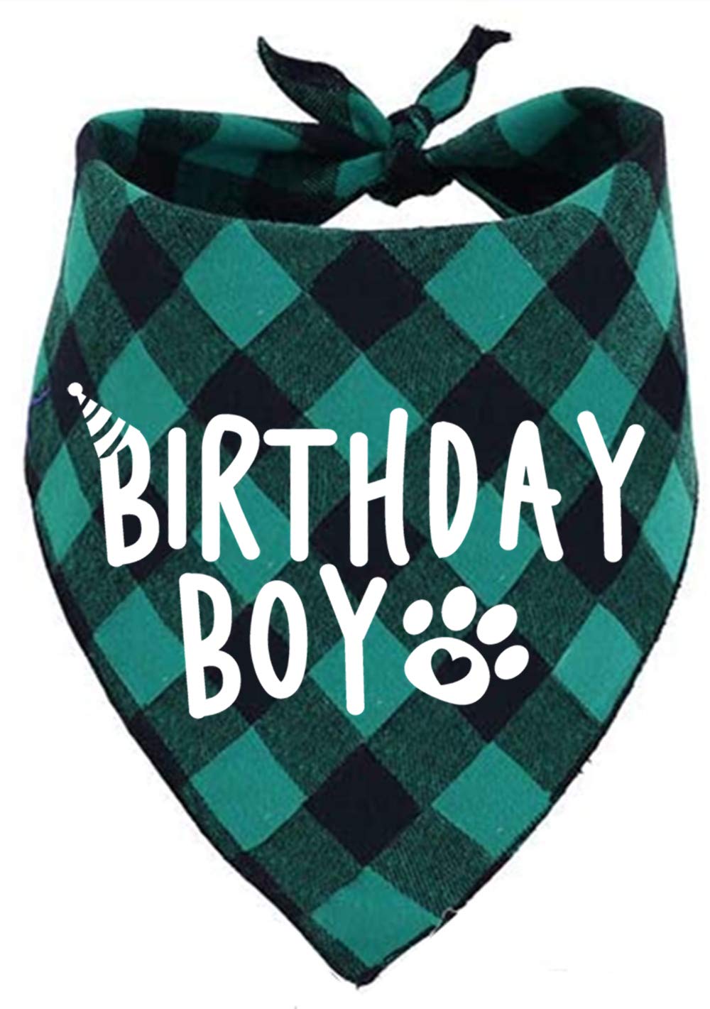 PICKUPIK bandana verde para perro, frente visible para look festivo