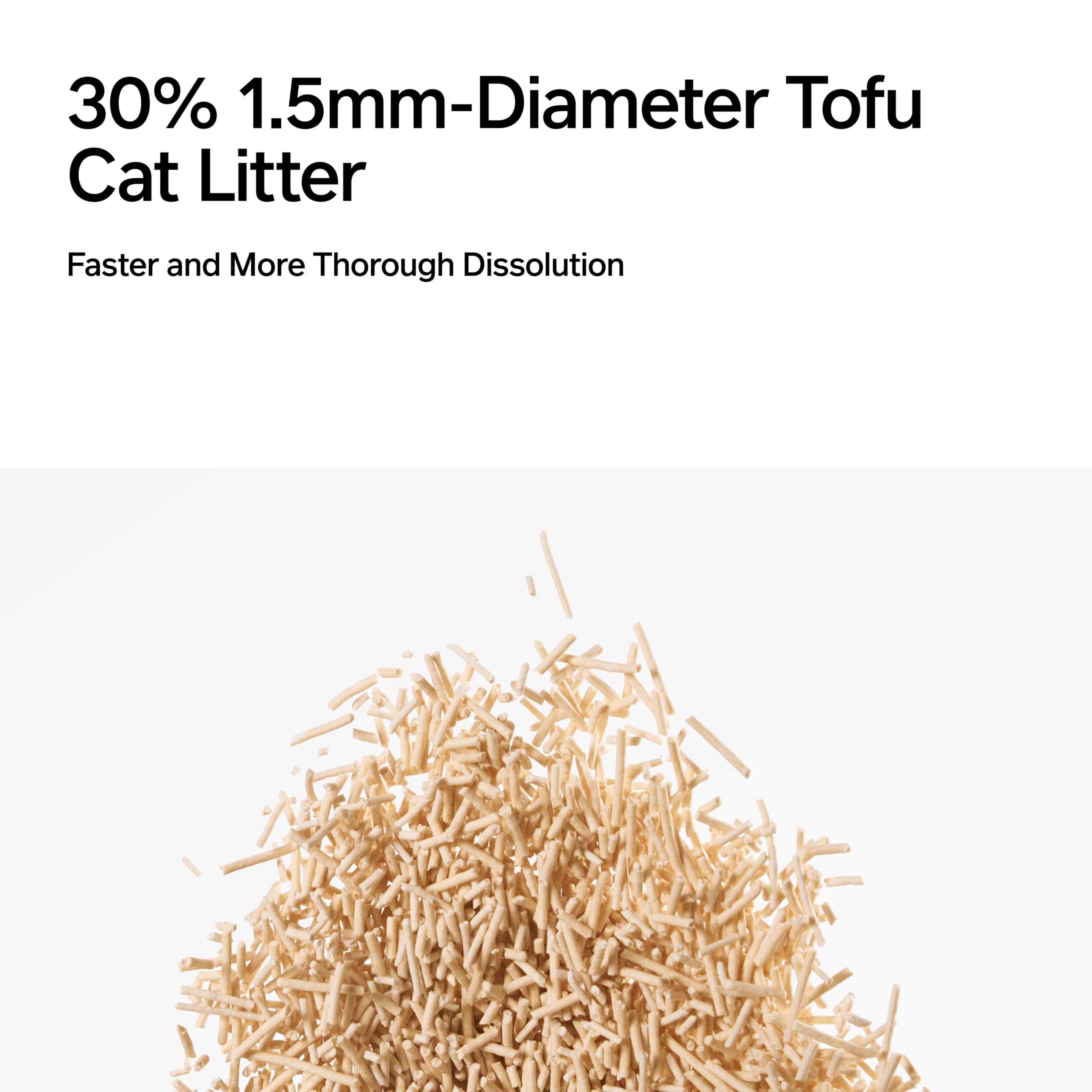 pidan arena para gatos tofu soluble en agua para desechar fácilmente.