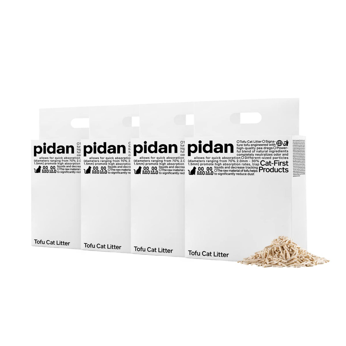 pidan tofu arena para gatos, aglomeración rápida para limpieza fácil