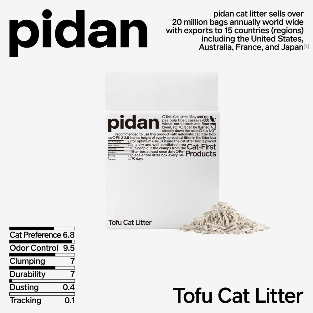 pidan tofu arena para gatos, desechar por agua con facilidad