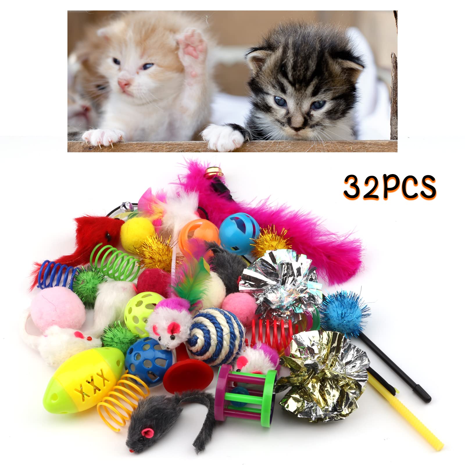 Pietypet plumas para gatos para estimular acecho y juego activo.