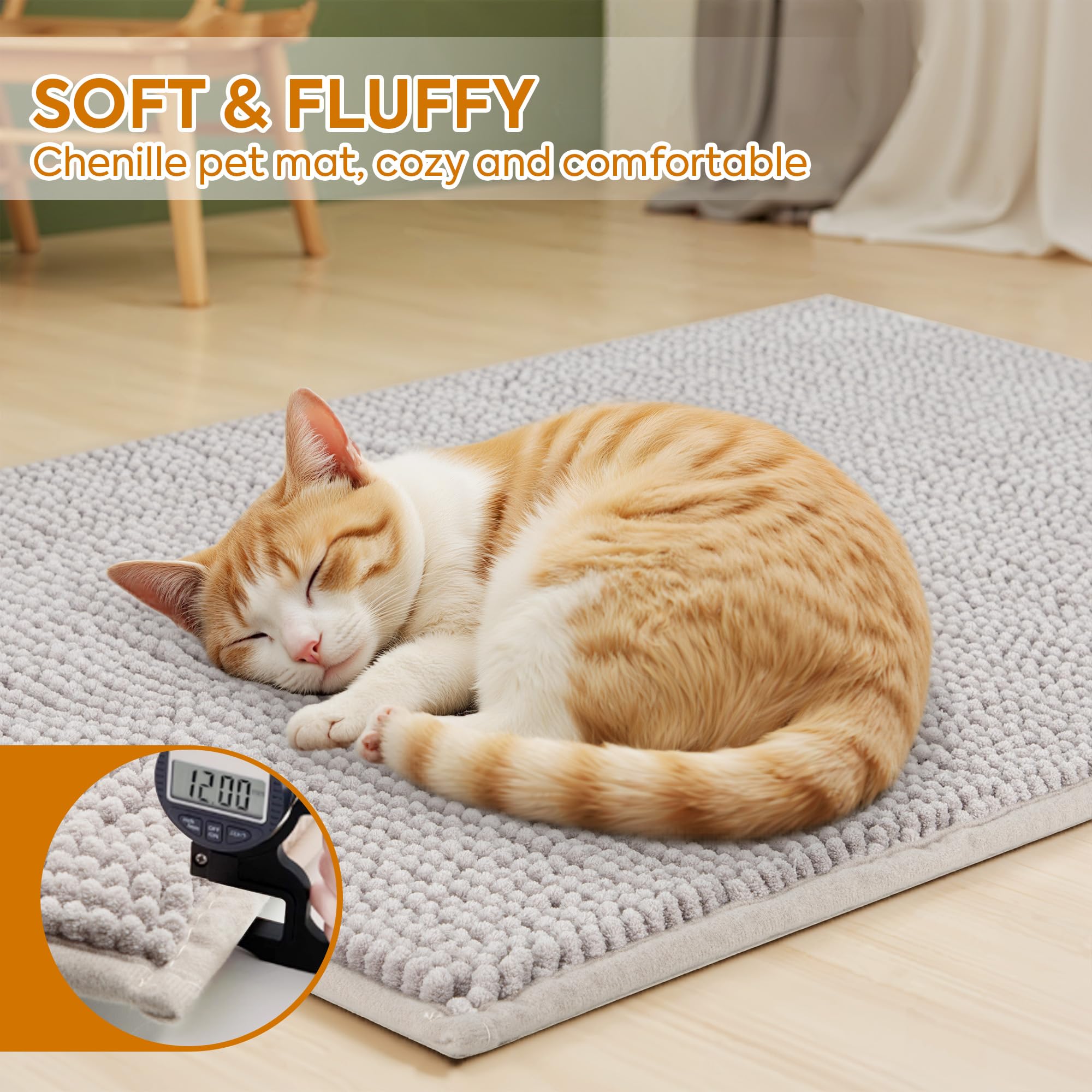 Pieviev alfombrilla absorbente e impermeable: atrapa líquidos y mantiene seco
