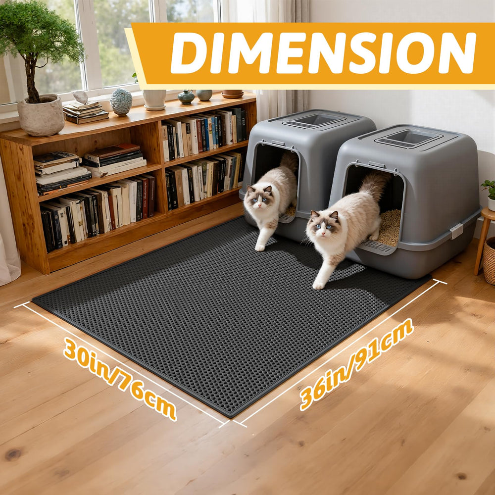 Pieviev alfombrilla impermeable para arena de gato, evita filtraciones y protege suelos