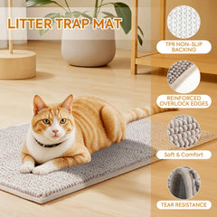 Pieviev chenille suave premium: confort para el gato al pasar