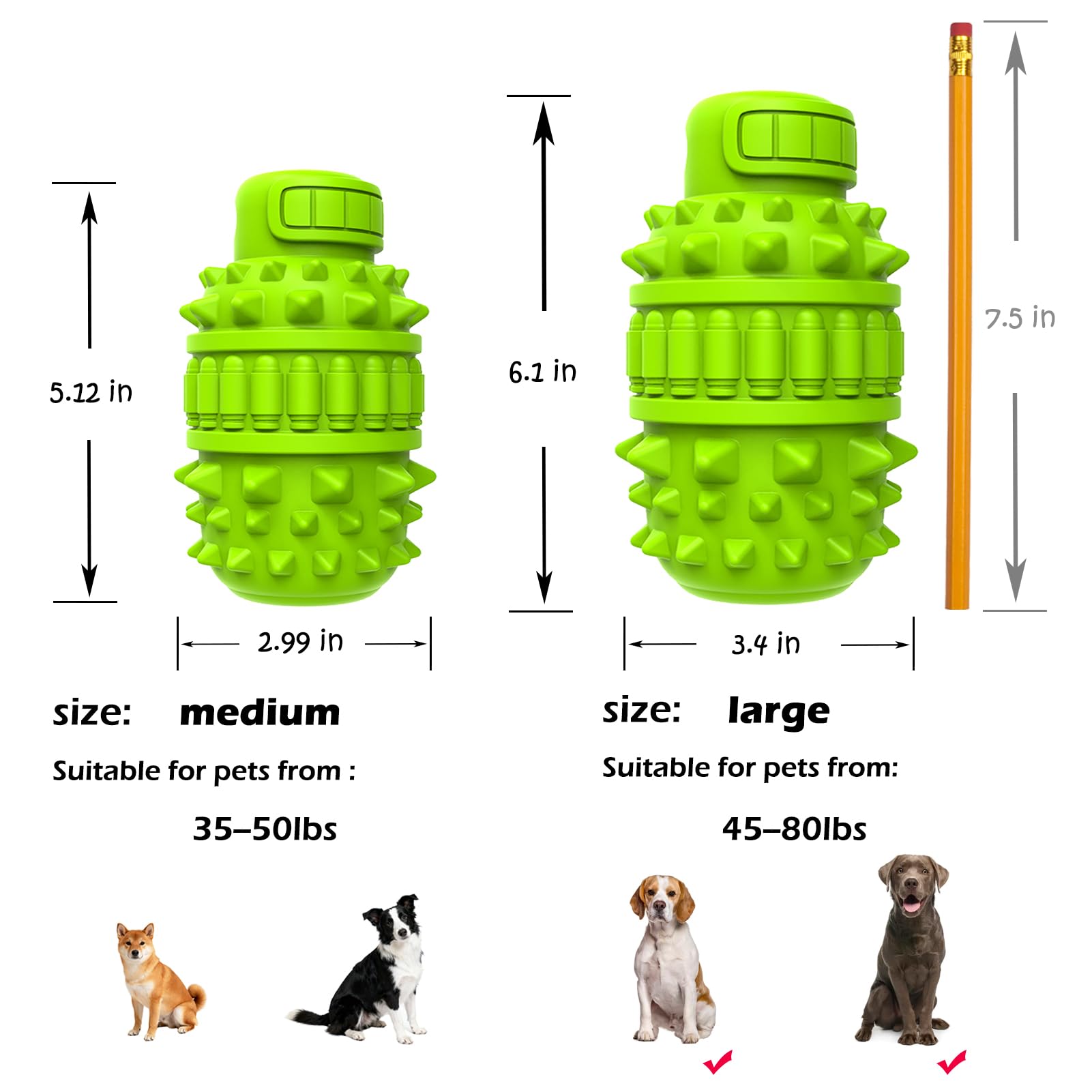 PIFFZEDO juguete duradero para perros grandes, ideal para sesiones de juego largas