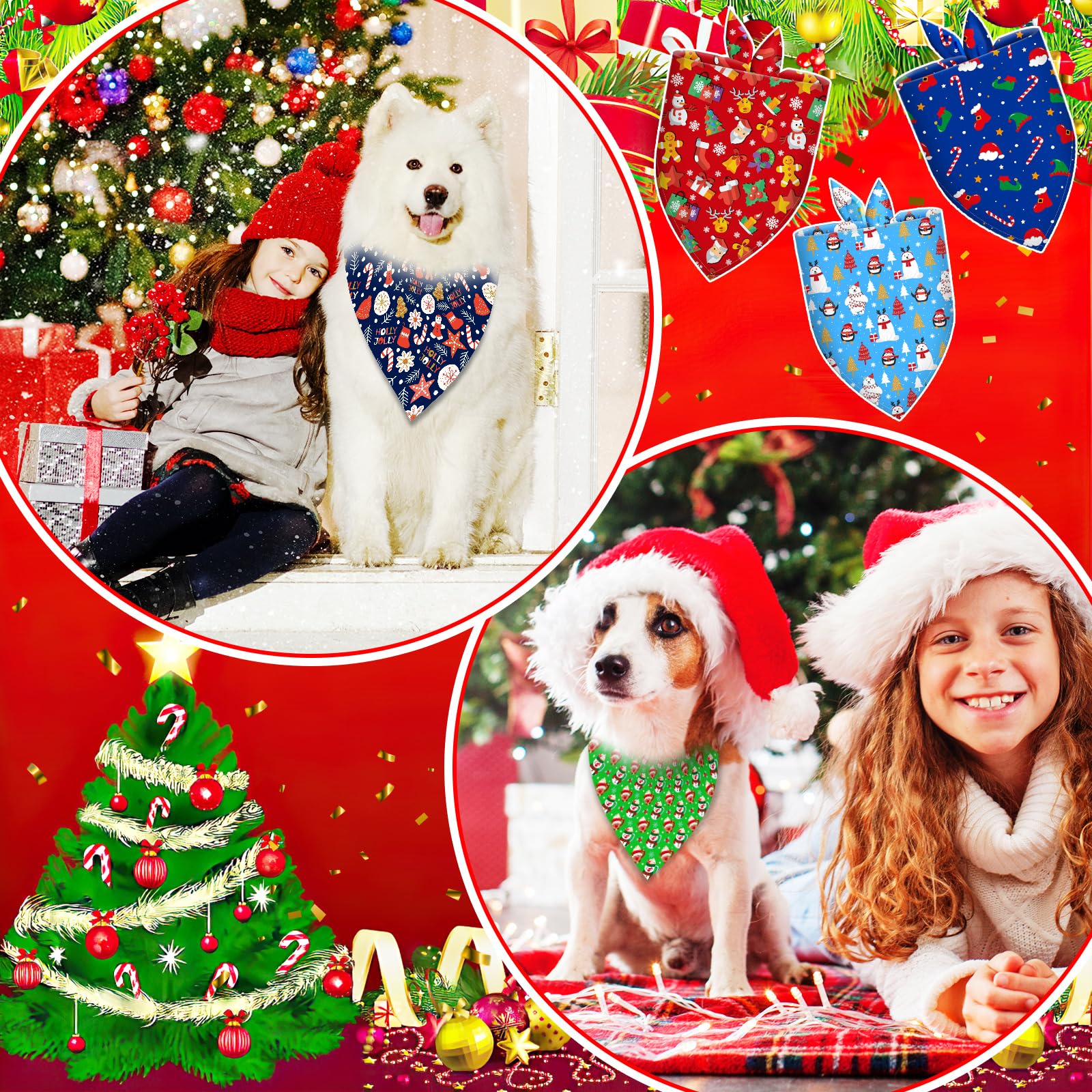 Regalo ideal para dueños de mascotas: bandana festiva Piklodo.