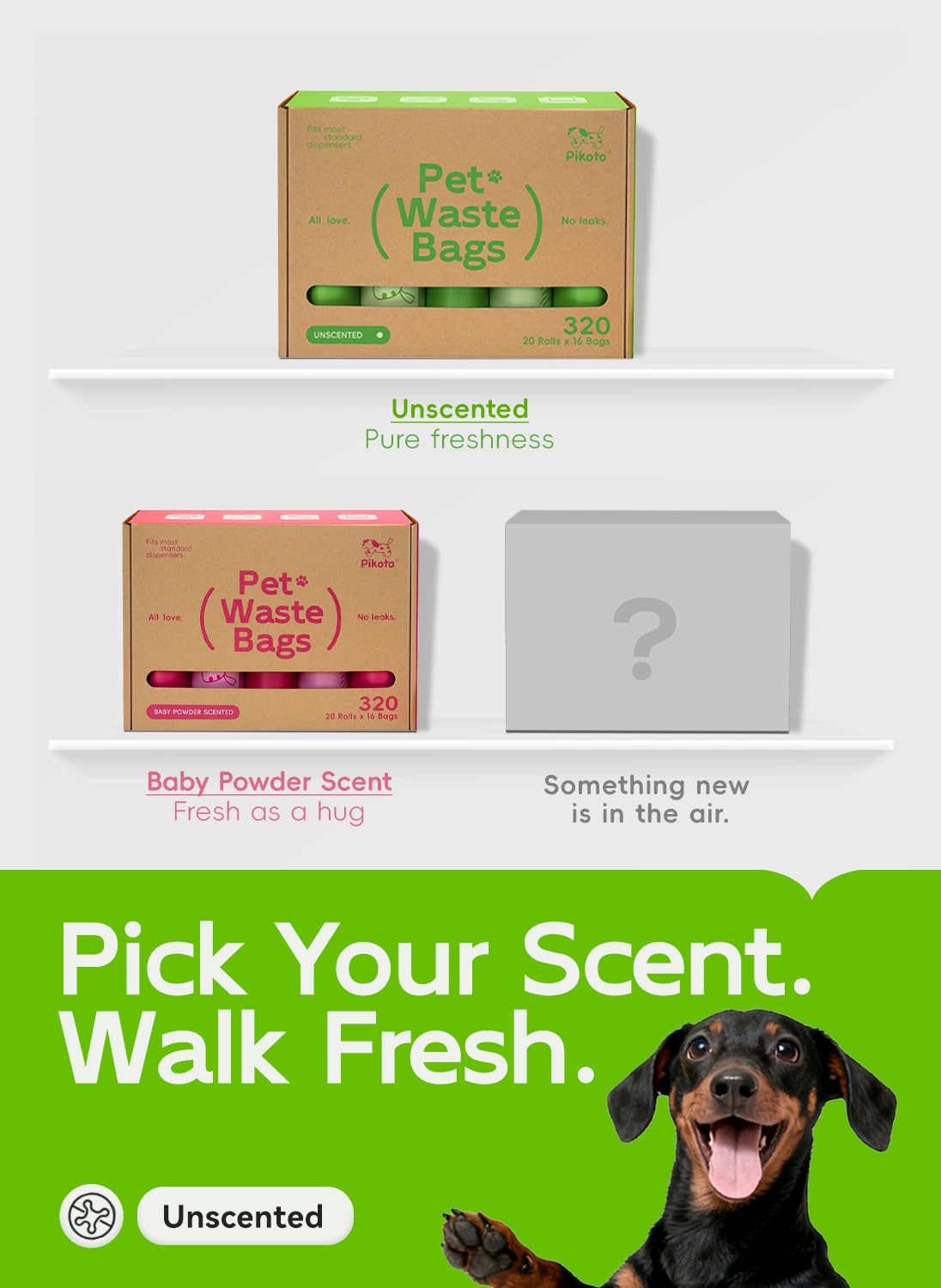 Pikoto: diseño verde claro ideal para paseos diarios.