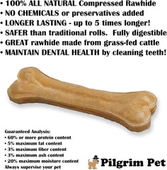Pilgrim Pet huesos naturales sin conservantes para mordisqueo seguro.