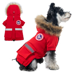 Pina abrigo para perro pequeño frontal, cálido y protegible contra el viento.