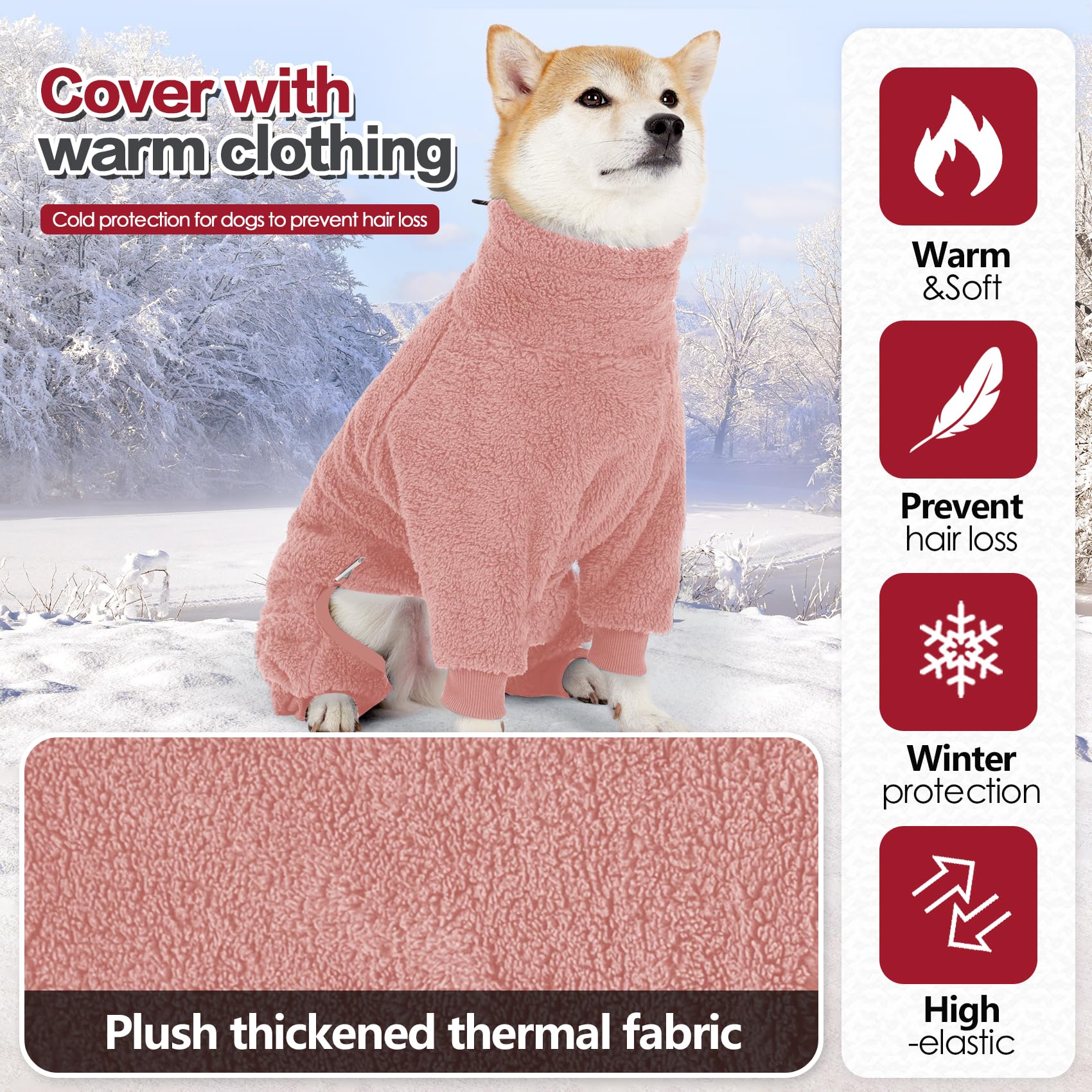 Pinellia abrigo para perro, ajuste elástico en pecho y cuello para mayor comodidad.