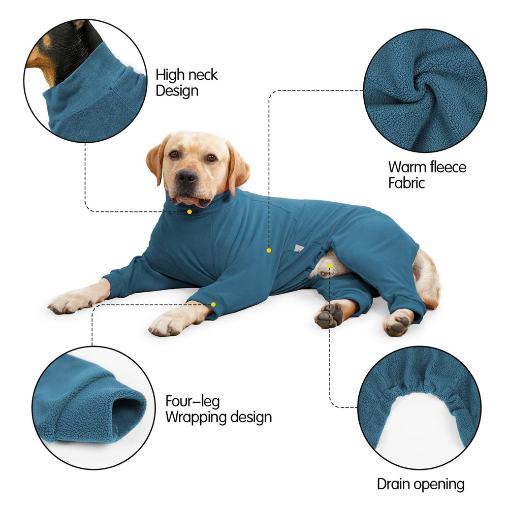 Pinellia capa para perro con cuello alto, cobertura total para viento.