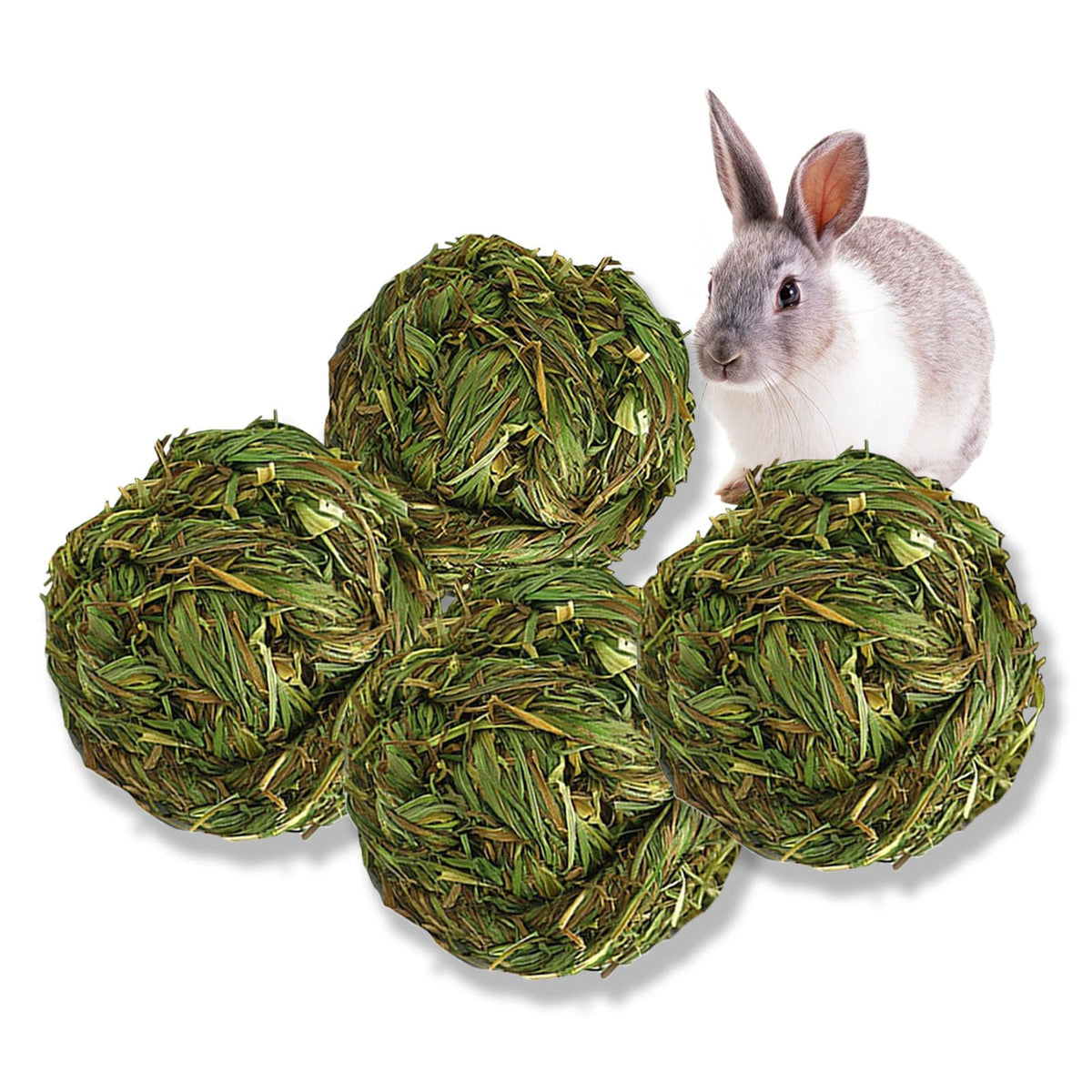 PINVNBY bolas de heno de timoteo para conejos, tamaño ideal para mordisquear y jugar.