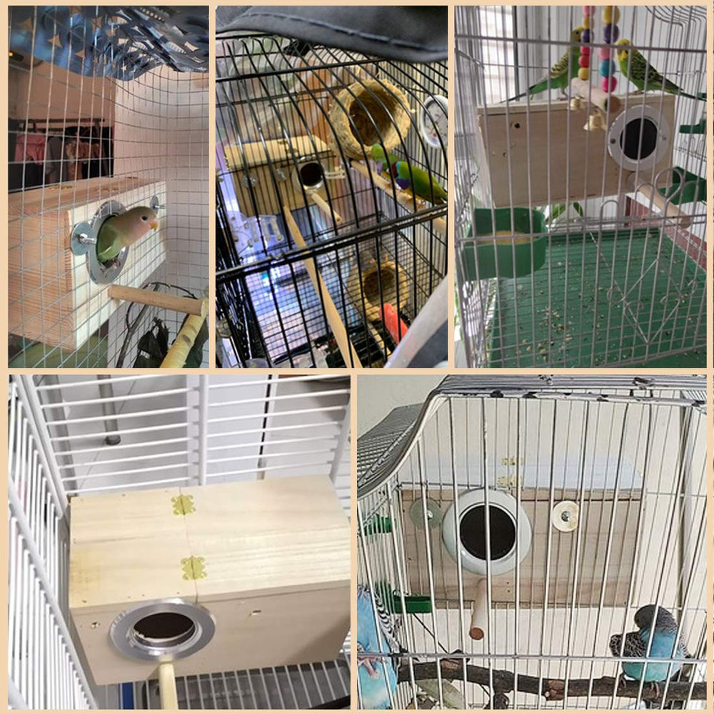 PINVNBY nichoir-bois-entrée-petite: entrée adaptée pour petits oiseaux et protection.