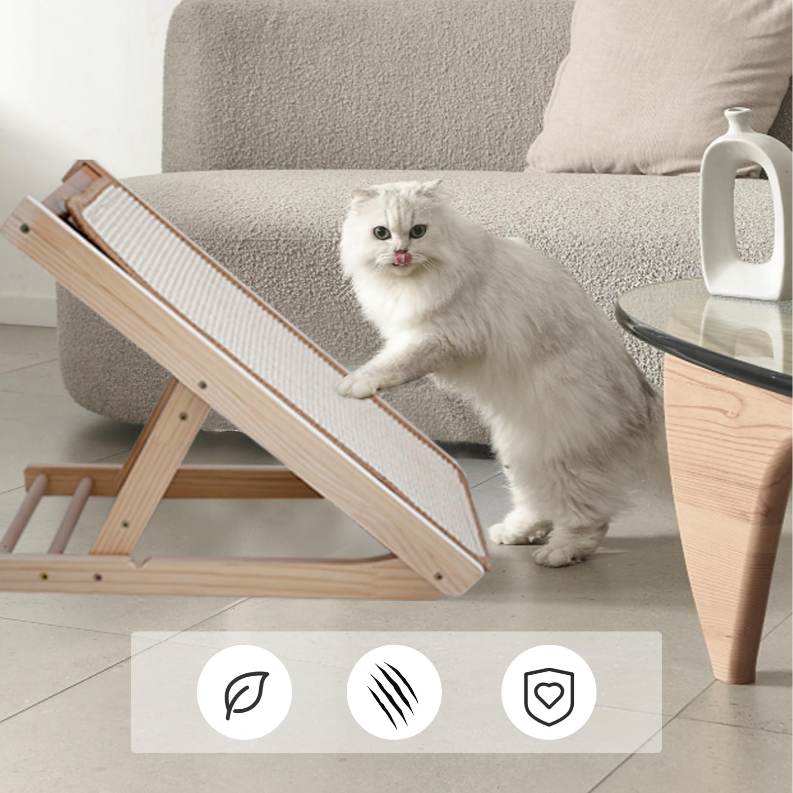 pinvnby rascador para gatos con tres alturas ajustables