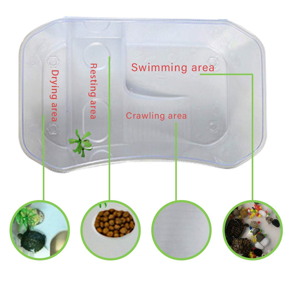 PINVNBY tanque tortuga con plantas artificiales para entorno natural