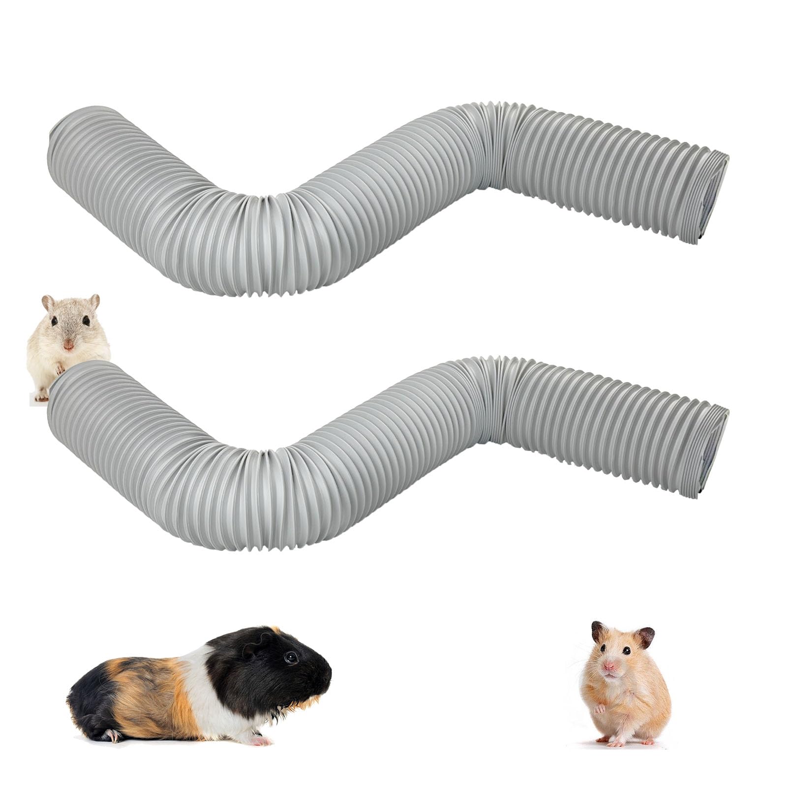 PINVNBY tunel plástico para conejillo de indias plegable; ideal para juego y exploración segura.
