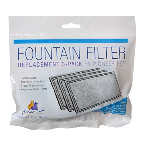 Filtros de repuesto Pioneer Pet para fuente plástica, mantienen el agua fresca y libre de residuos.