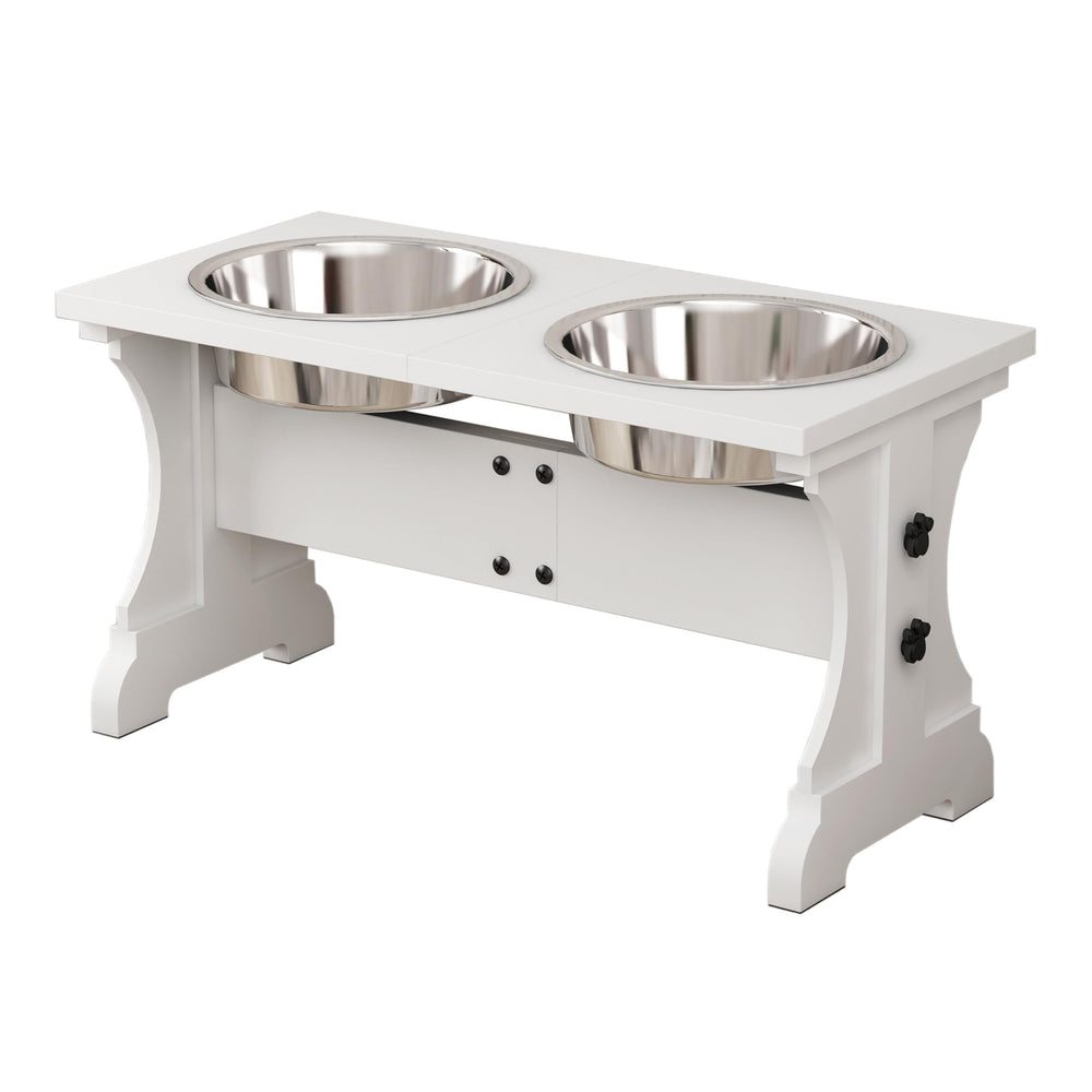 Piskyet tazones alzados para perro en estilo granja, postura más cómoda al comer.