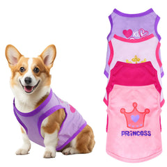 Pistha camisetas para perro, detalle corazon, diseño encantador para días soleados.