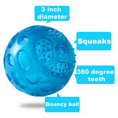 Pelotas PJDH con diseño dental para limpieza suave de dientes.