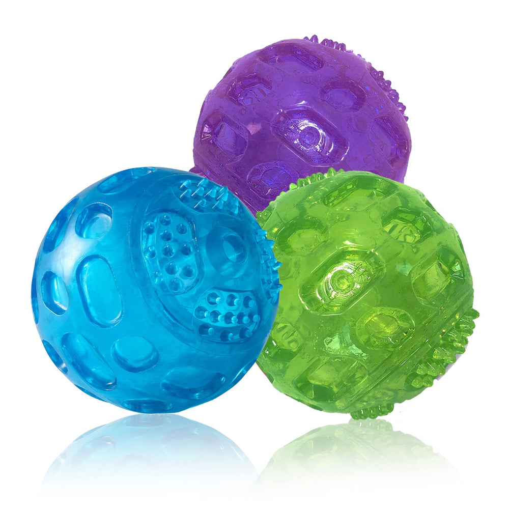 Pelotas PJDH sonoras de 3 pulgadas para excitación al morder y juego activo.
