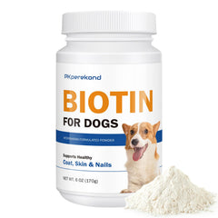 PKperekond Biotina para perros en envase de polvo para pelaje saludable.
