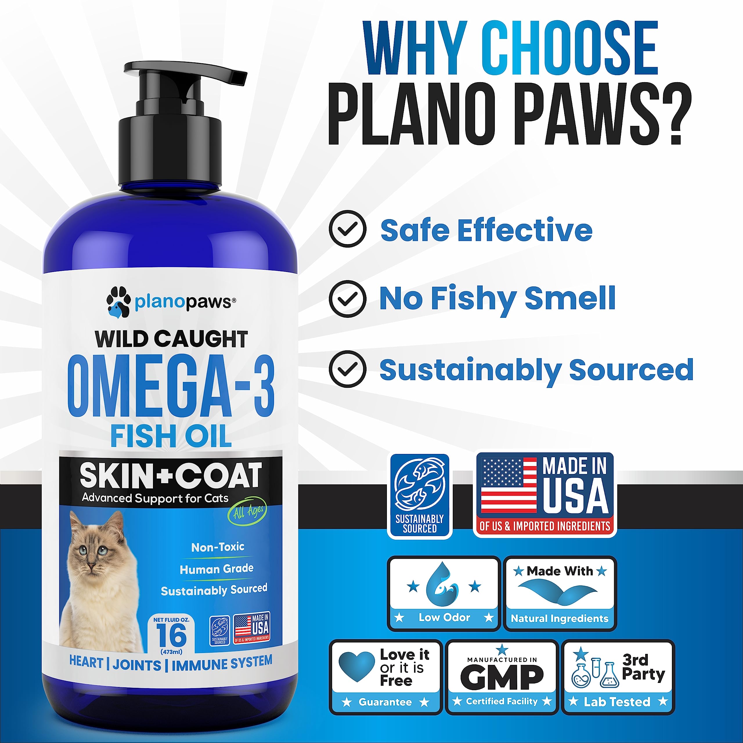 Planopaws Omega-3 aplicación sobre comida: incorporación sencilla en la dieta.