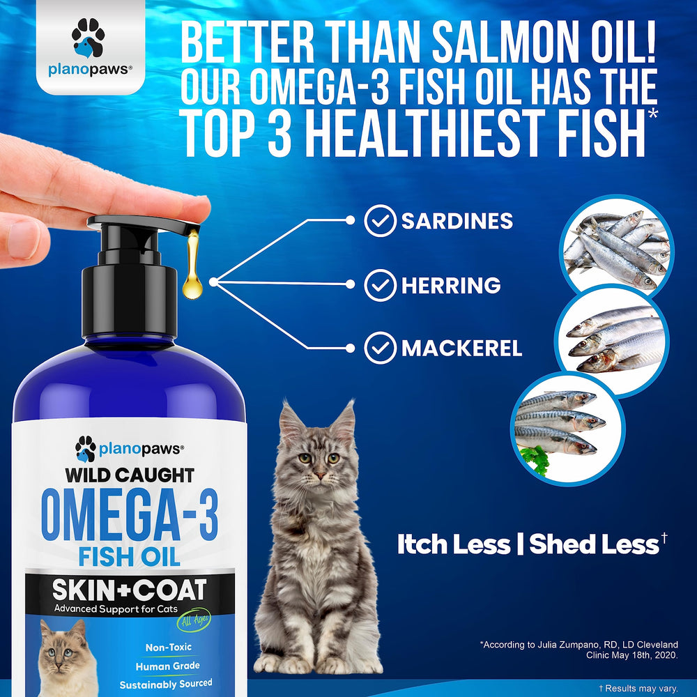 Planopaws Omega-3 para gatos: olor suave para uso diario.