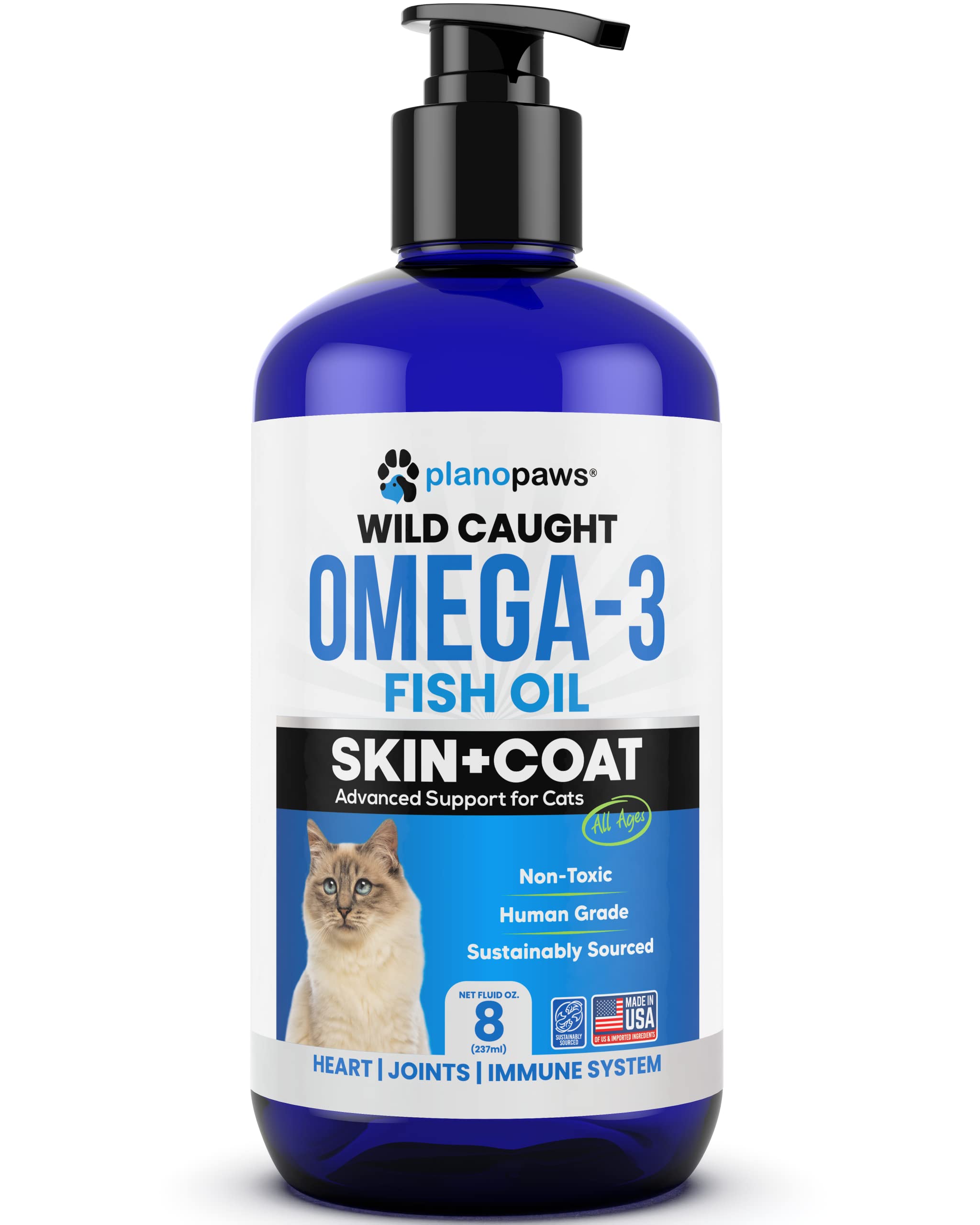 Planopaws Omega-3 para gatos: beneficios para piel, pelaje e inmunidad.