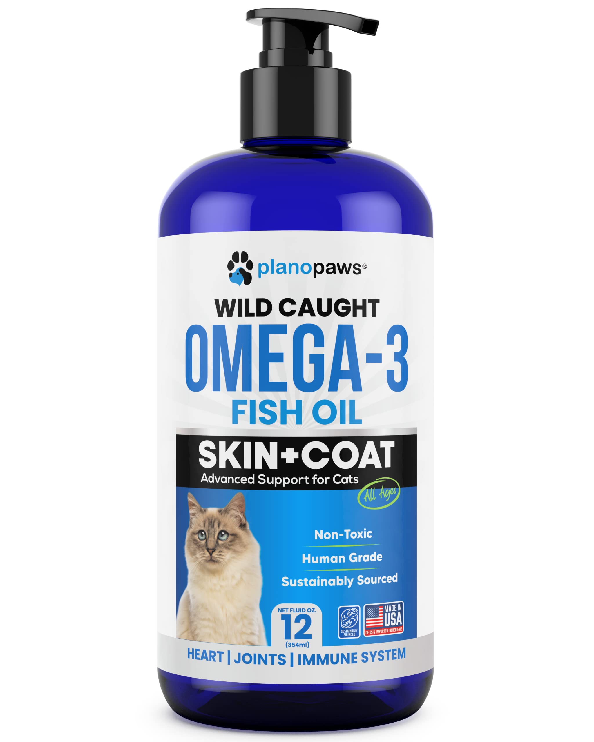 Planopaws Omega 3 para gatos, cuidado suave del pelaje