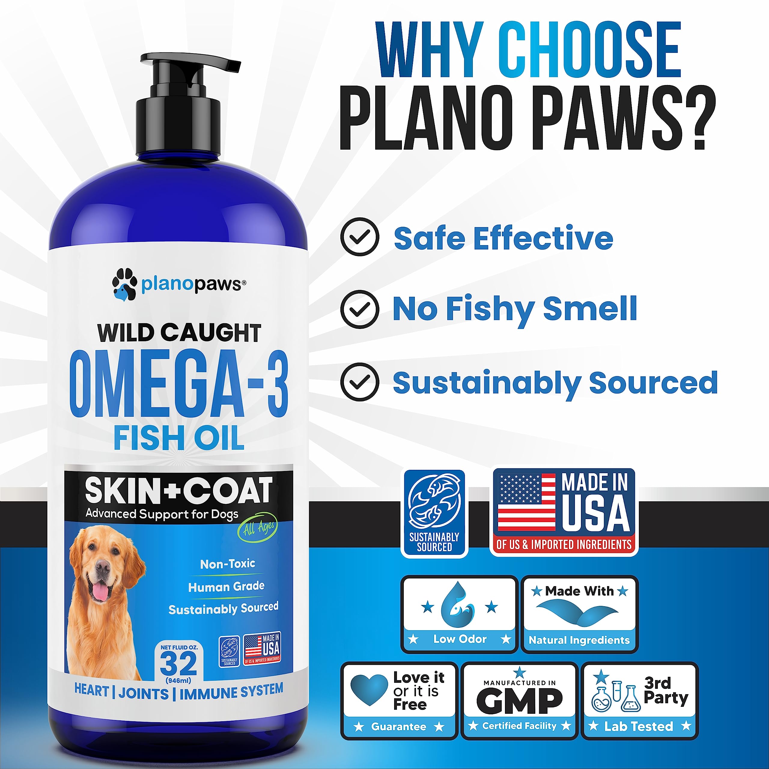 Planopaws Omega3: olor suave para una administración sin irritación